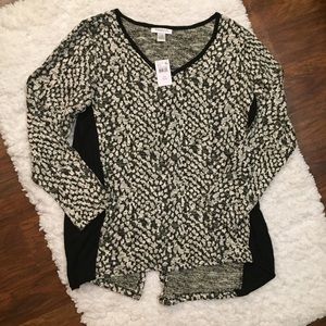 NWT Motherhood Maternity Black and White Sweater